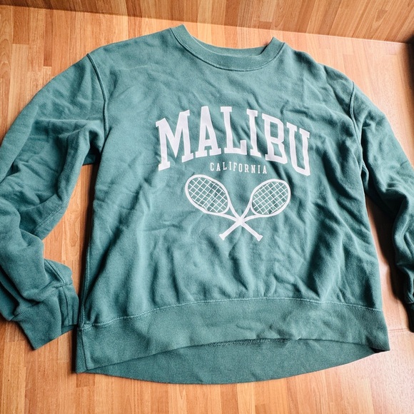 Abercrombie & Fitch soft collection sweatshirt Malibu green size med - Picture 3 of 9